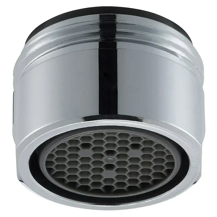 Neoperl Honeycomb Wassersparstrahlregler - Gewinde: M20X1, 3,8 l/min, 1 Stk., Passend für: Armaturen & Duschen - Verchromter Wasserhahn-Strahlregler mit grauer Wabenstruktur.