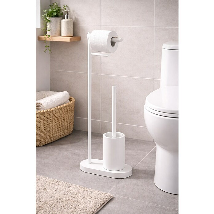 Camargue WC kombinirana garnitura Salsa  (Višina: 67,5 cm, Bela, Mat) | 3718 - Freistehende Bad Accessoires | DADD - Accessoires | DAD - Badausstattung | DA - Badausstattung/Bäderwelt | D - Sanitär | BAUHAUS