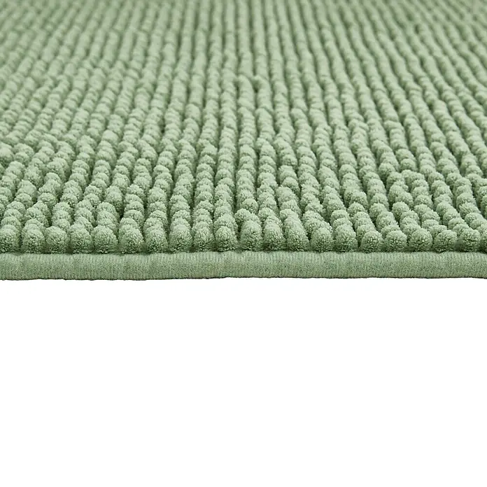 Badteppich Zottel - 50 x 80 cm, Salbei, 100% Polyester - Hellgrüner Badteppich mit weichen, dichten Schlaufen.