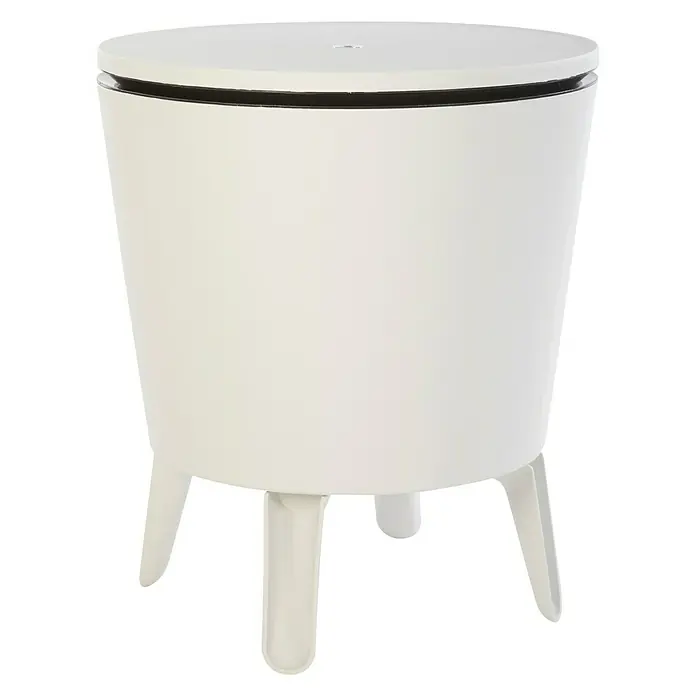Keter Nevera Cool Bar - L x An x Al: 49,5 x 49,5 x 84,5 cm, Blanco/Marrón - Compostador de lombrices blanco, ideal para compostar residuos orgánicos. Práctico y elegante para uso interior y exterior.