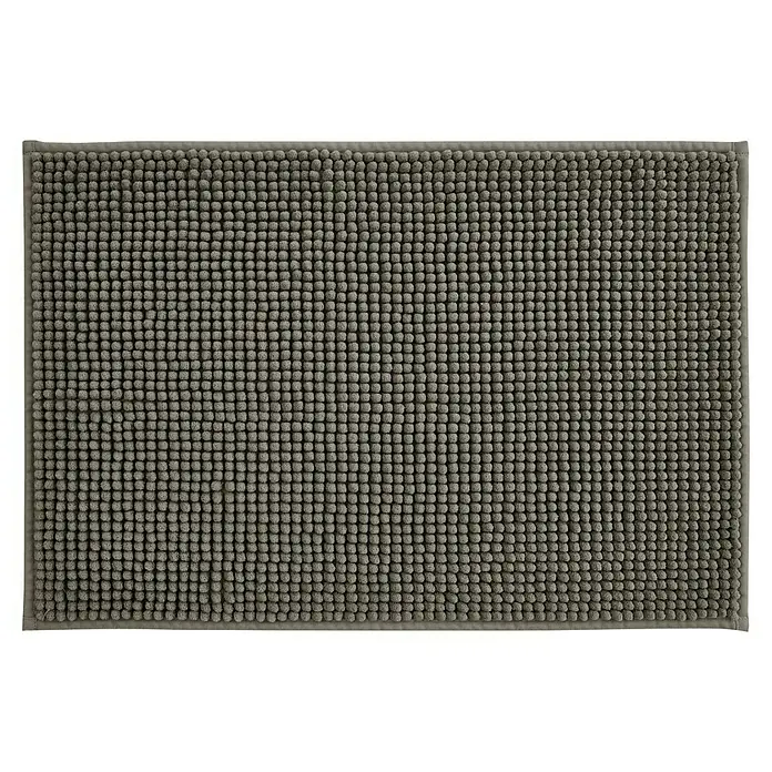 Badteppich Zottel - 50 x 80 cm, Anthrazit, 100% Polyester - Weiche graue Badematte mit Noppenstruktur.