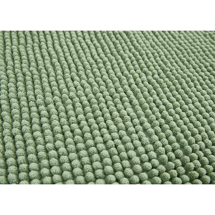 Badteppich Zottel - 50 x 80 cm, Salbei, 100% Polyester - Hellgrüner, strukturierter Badteppich mit weichen, genoppten Noppen für Komfort und Saugfähigkeit.