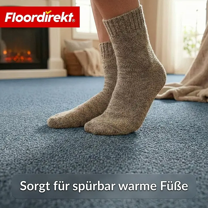 Floordirekt Teppichboden Meterware Malta - aus Nadelvlies - mit Schaumrücken - Grau - 200 x 700 cm - Breite: 200 cm, Nadelfilz, Polypropylen, Grau