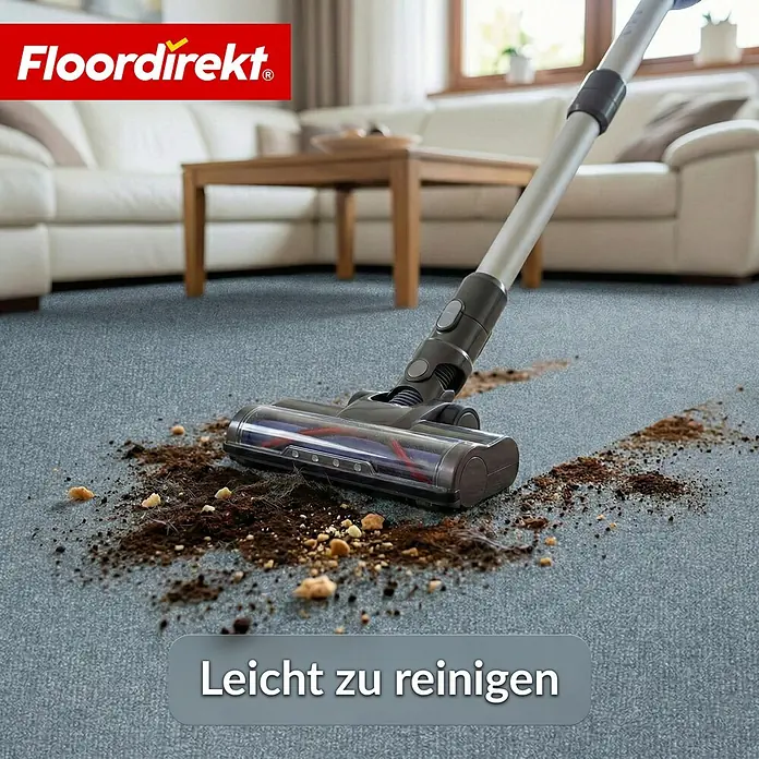 Floordirekt Teppichboden Meterware Malta - aus Nadelvlies - mit Schaumrücken - Grau - 200 x 700 cm - Breite: 200 cm, Nadelfilz, Polypropylen, Grau