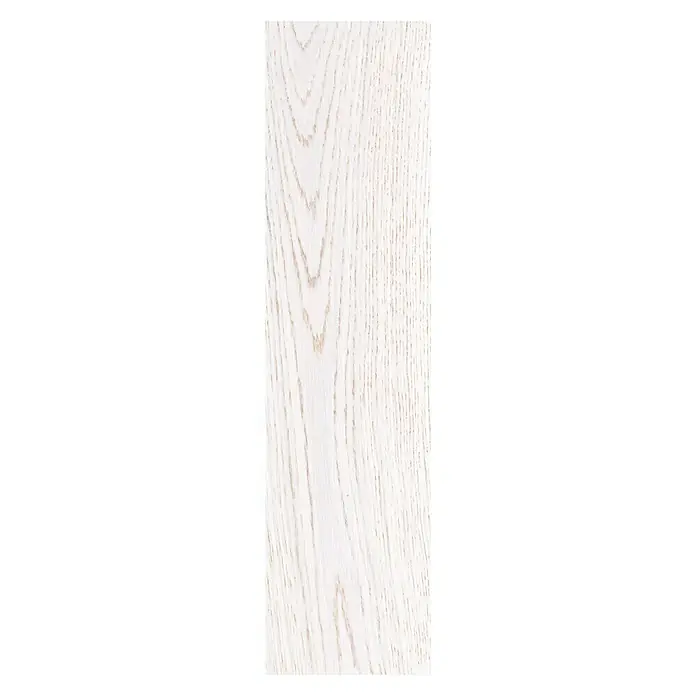 Bariperfil Aqua Revestimiento decorativo Panna cotta - 1,2 m x 30 cm, Crema - Primer plano de una sola tabla de madera clara con veta, ideal para pisos o revestimientos de paredes interiores.