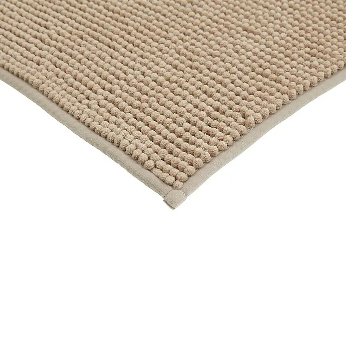 Badteppich Zottel - 50 x 80 cm, Sand, 100% Polyester - Beige Badematte mit erhabener Noppenstruktur.