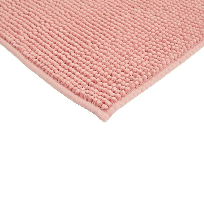 Badteppich Zottel - 50 x 80 cm, Rose, 100% Polyester - Weiche rosa Noppen-Badematte.