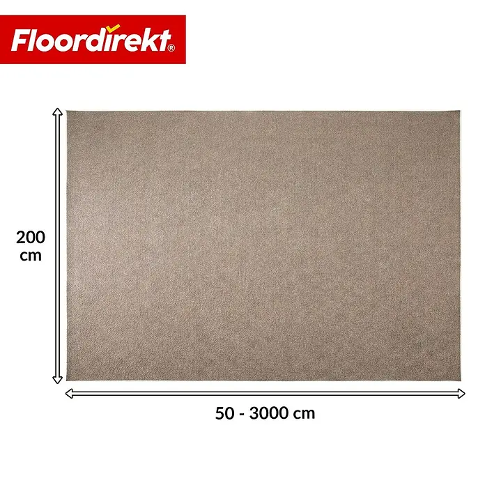 Floordirekt Teppichboden Meterware Malta - aus Nadelvlies - mit Schaumrücken - Beige - 200 x 600 cm - Breite: 200 cm, Nadelfilz, Polypropylen, Beige
