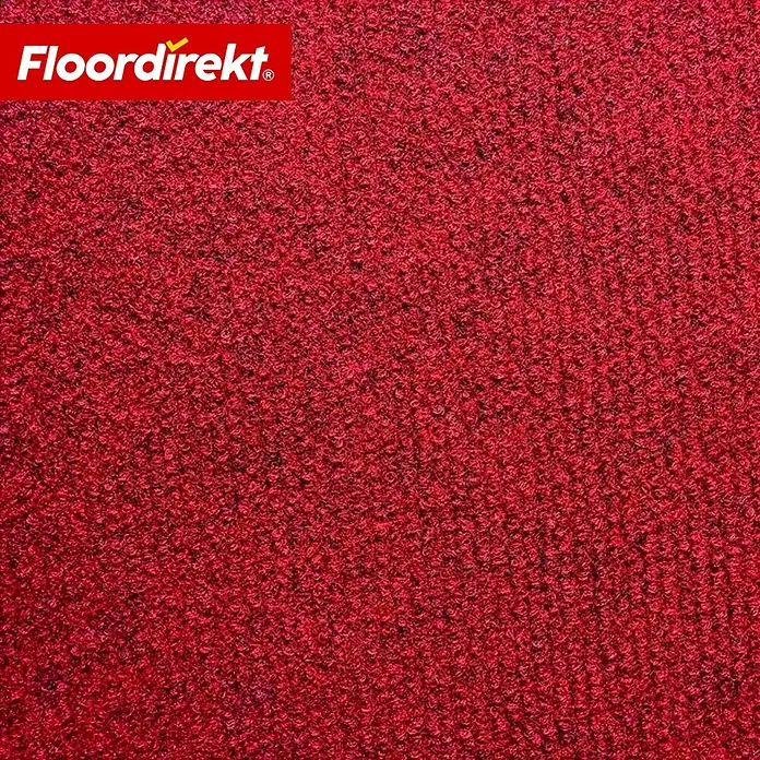 Floordirekt Teppichboden Meterware Malta - aus Nadelvlies - mit Schaumrücken - Dunkelrot - 200 x 300 cm - Breite: 200 cm, Nadelfilz, Polypropylen, Rot