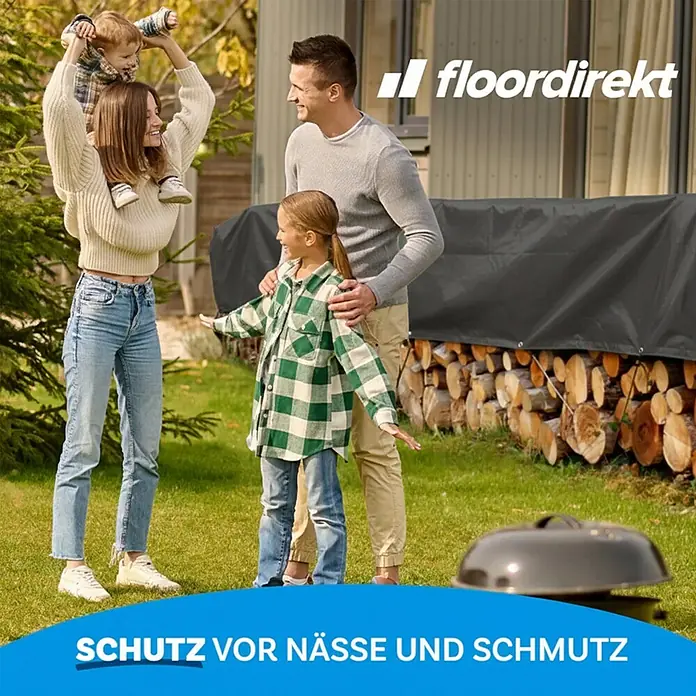 Floordirekt Abdeckplane Extra reißfest - 140 g/m² - Anthrazit - 2 x 3 m - Kunststoff