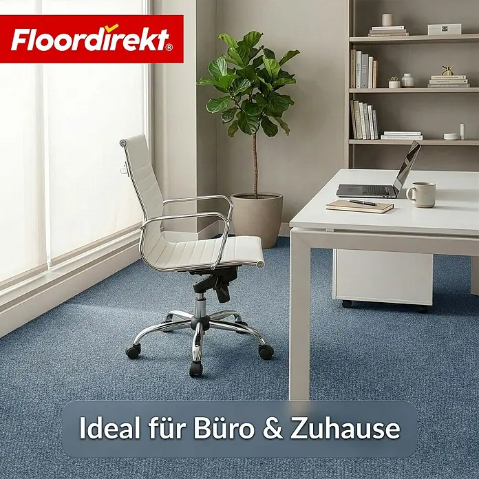 Floordirekt Teppichboden Meterware Malta - aus Nadelvlies - mit Schaumrücken - Grau - 200 x 200 cm - Breite: 200 cm, Nadelfilz, Polypropylen, Grau