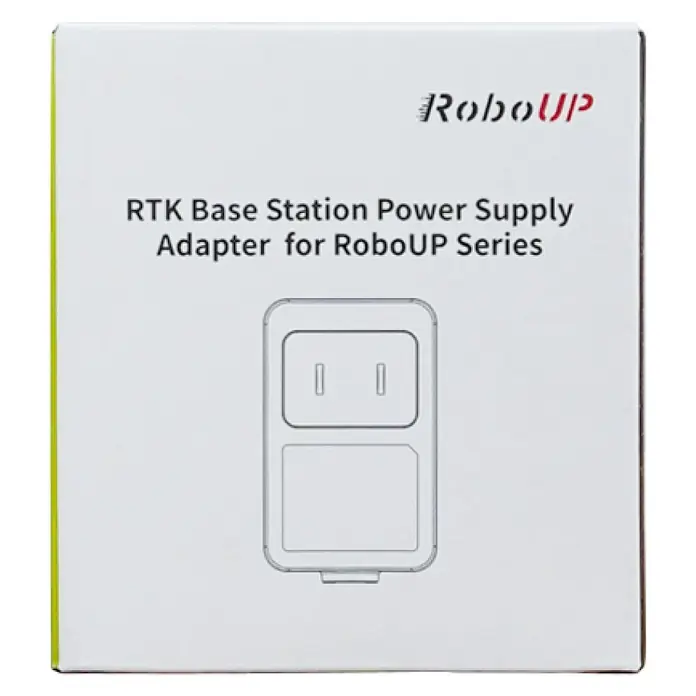 RoboUp Zusatzmodul für Mähroboter - RoboUP TM01 Serie - Weiße Verpackung für RoboUP RTK Basisstation Netzteil.