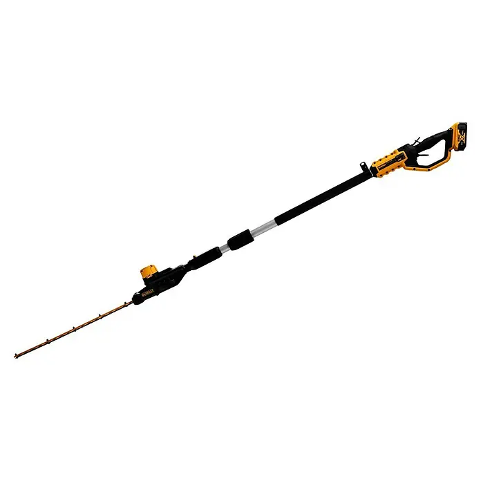 DeWalt XR 18V Teleskop-Heckenschere DCMPH566N-XJ - 18 V, Anzahl Akkus: Ohne Akku - Gelb-schwarze DeWalt Akku-Teleskop-Heckenschere mit Batterie.