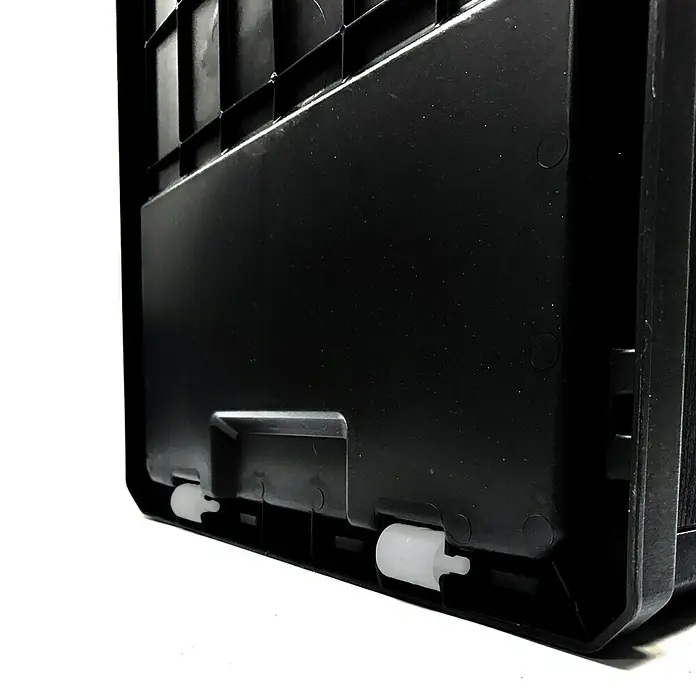 Kissenbox - 59 x 118 x 57 cm, Kunststoff, Anthrazit - Schwarze Kunststoffbasis mit zwei weißen Kunststoff-Stützfüßen.