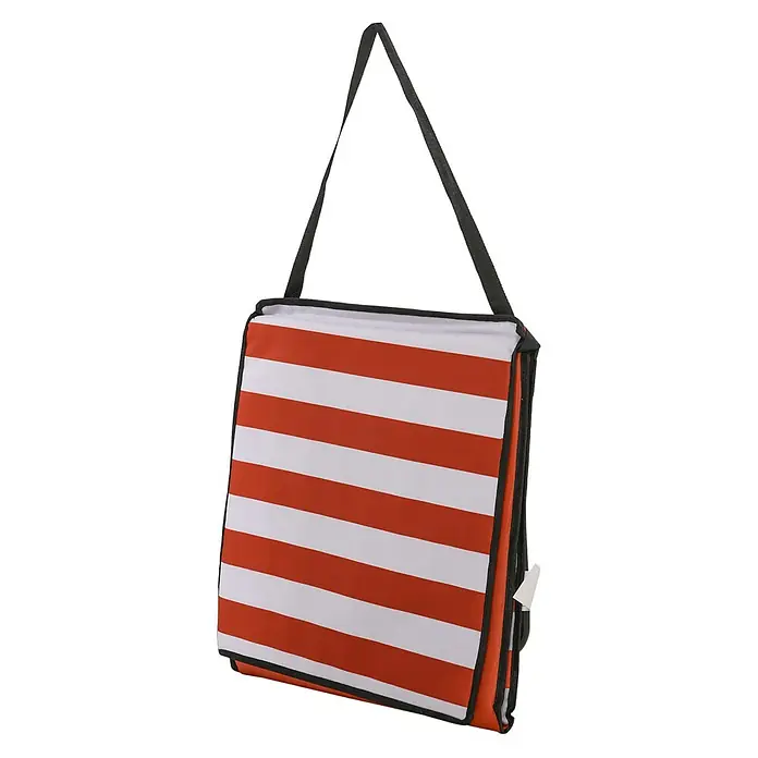 Outsunny Gartenliegen-Set 2-tlg. mit Seitentasche - B x T: 51 x 142 cm, Rot, Weiß, Polyester, Klappbar