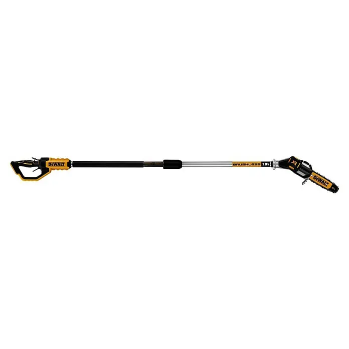 DeWalt XR 18V Akku-Hochentaster DCMPS567N-XJ - 18 V, Ohne Akku, Schwertlänge: 20 cm - Gelbe und schwarze DeWalt Akku-Teleskopkettensäge, bürstenlos, 18V, mit 8-Zoll-Kette.