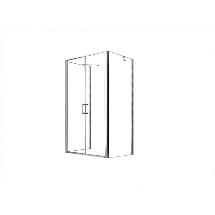 Glaszentrum Hagen U-Duschkabine GZH 100x80x100x195cm Mille U-Duschkabine inkl. Tasse + Siphon - Imprägniert, Farblos