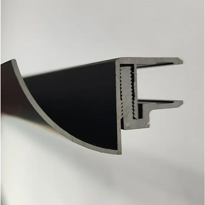 Glaszentrum Hagen Dachrinne Typ-RRBK 250cm Regenrinne für Glasvordächer Schwarz 10,8-17,5mm - Nennweite: 17,5 mm, Aluminium, Schwarz