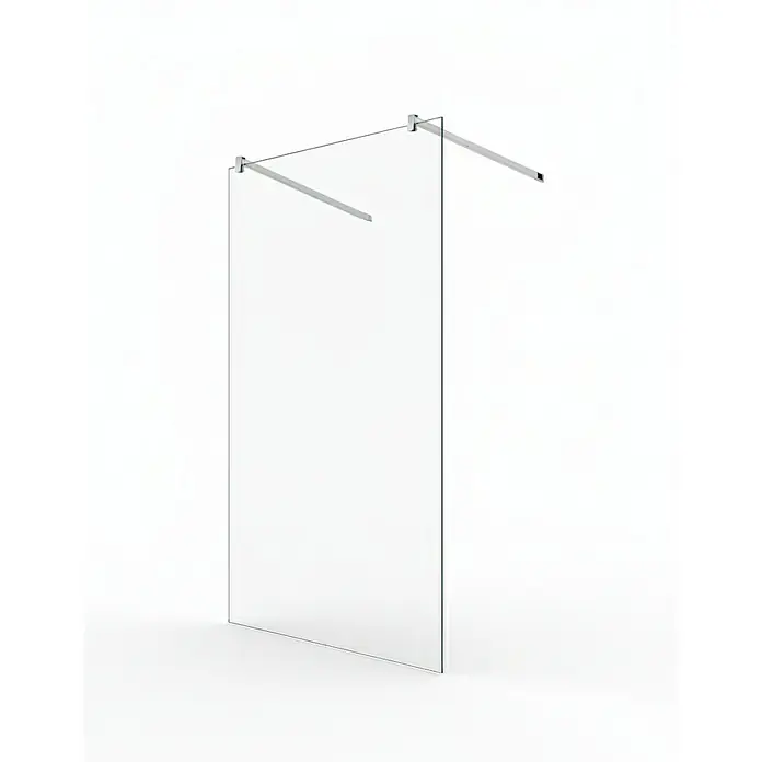 Glaszentrum Hagen Duschwand Jade 138x200 cm Walk in Duschwand Klar - B x H: 138 x 200 cm, Eloxiert, Farblos