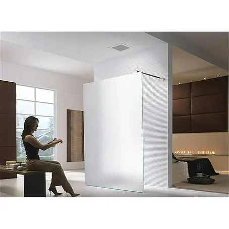 Glaszentrum Hagen  Duschwand LoLa 98x200 cm Walk in Duschwand Satin