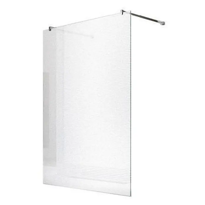Glaszentrum Hagen Duschwand LoLa 98x200 cm Walk in Duschwand Satin - B x H: 98 x 200 cm, Eloxiert, Weiß