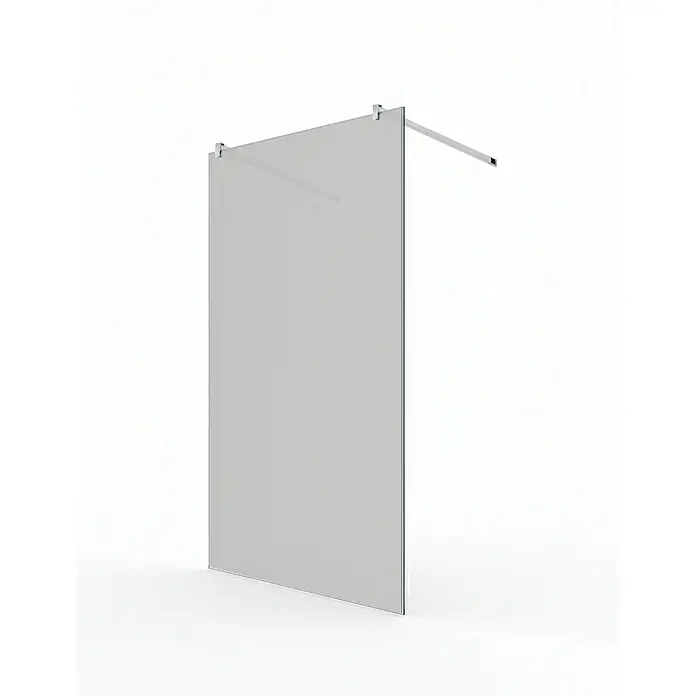 Glaszentrum Hagen Duschwand LoLa 98x200 cm Walk in Duschwand Satin - B x H: 98 x 200 cm, Eloxiert, Weiß
