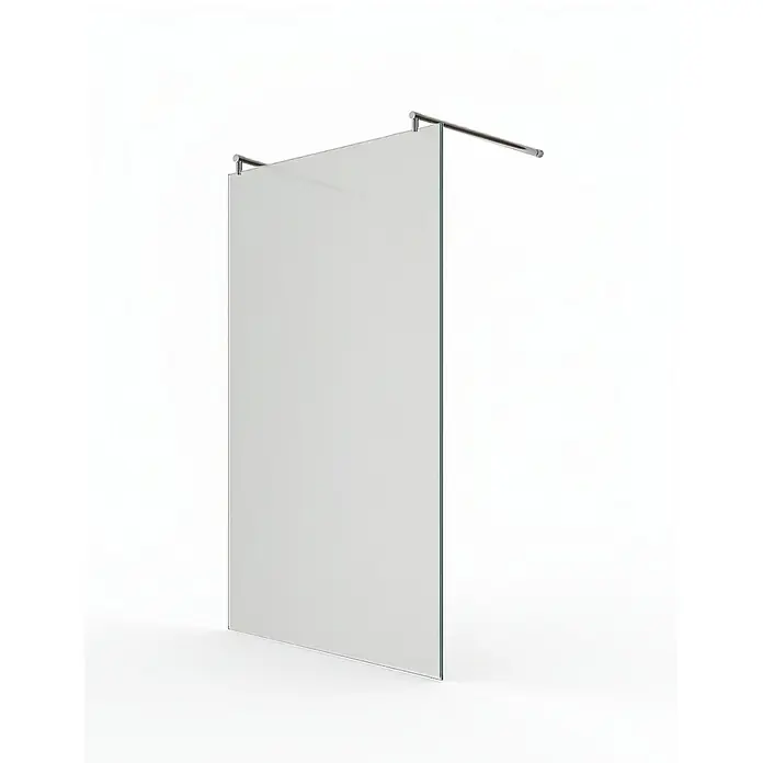 Glaszentrum Hagen Duschwand LoLa 88x200 cm Walk in Duschwand Satin - B x H: 88 x 200 cm, Eloxiert, Weiß