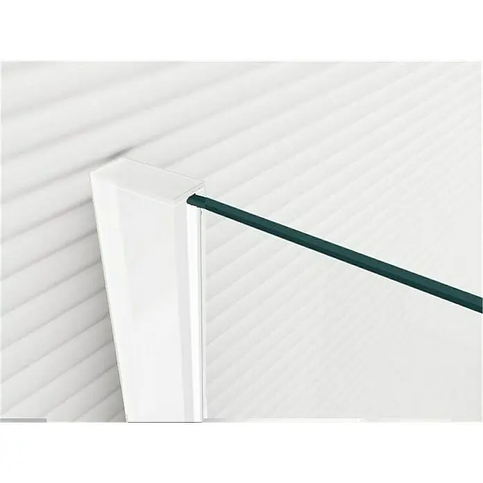 Glaszentrum Hagen Duschwand (WH) 160x200 cm Walk in Dusche Satin - B x H: 160 x 200 cm, Eloxiert, Weiß
