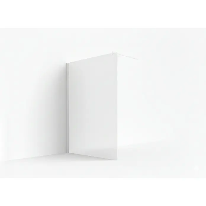 Glaszentrum Hagen Duschwand (WH) 160x200 cm Walk in Dusche Satin - B x H: 160 x 200 cm, Eloxiert, Weiß