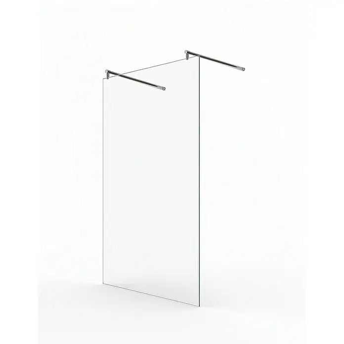 Glaszentrum Hagen Duschwand Jade 138x200 cm Walk in Duschwand Klar - B x H: 138 x 200 cm, Eloxiert, Farblos