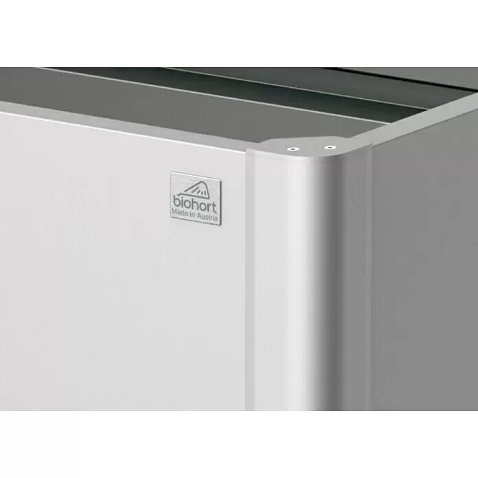 Biohort Hochbeet - 102 x 201 x 77 cm, Stahl, Quarzgrau Metallic - Detailaufnahme