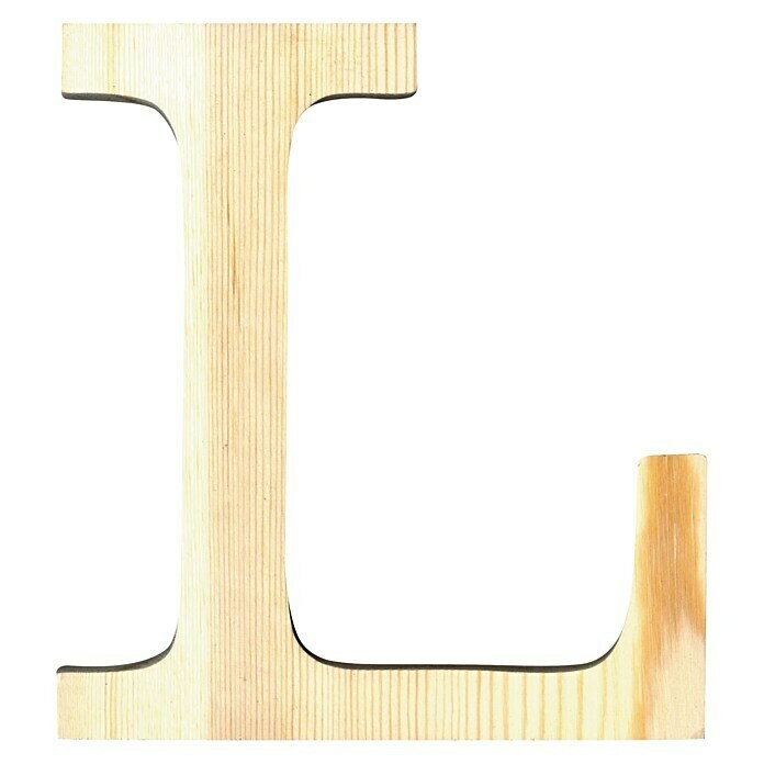 Artemio Letra de madera (Motivo: L, L x An x Al: 19 x 1 x 19 cm, Madera)
