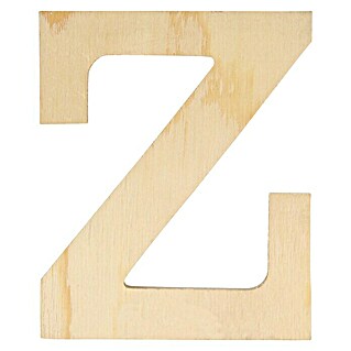 Artemio Letra de madera (Motivo: Z, L x An x Al: 11,5 x 1 x 11,5 cm, Madera)