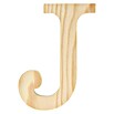 Artemio Letra de madera (Motivo: J, L x An x Al: 11,5 x 1 x 11,5 cm, Madera)