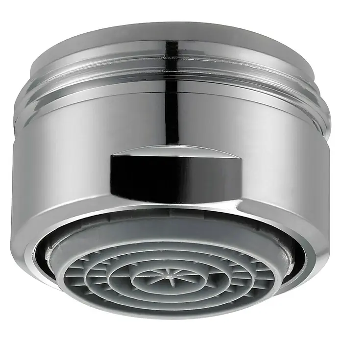 Neoperl Cascade SLC Wassersparstrahlregler - M24X1, Durchflussmenge: 3,8 l/min, Silber, Passend für: Armaturen & Duschen - Verchromter Wasserstrahlregler mit grauem, sternförmigem Wasserdiffusorgitter.
