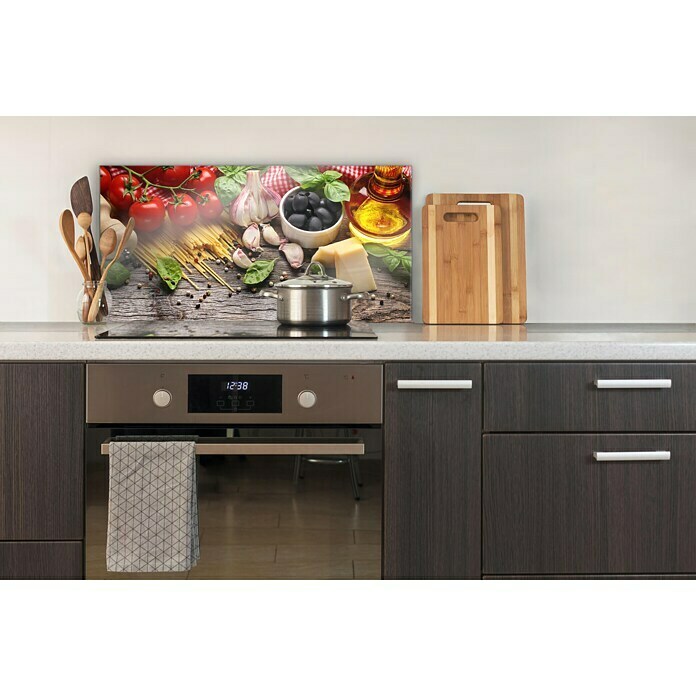 CUCINE Küchenrückwand (Italian Buffet, 80 x 40 cm, Stärke: 6 mm, Einscheibensicherheitsglas (ESG))