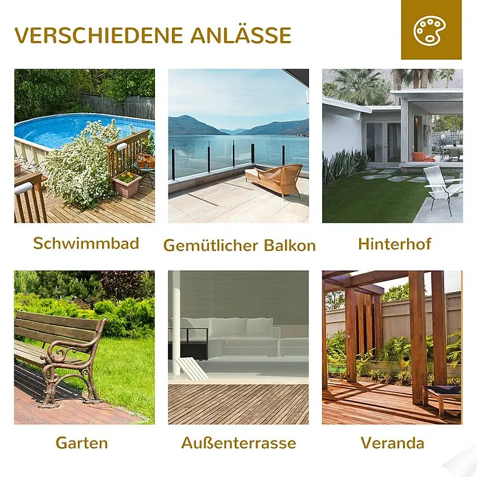 Outsunny Gartenstuhl Adirondack - 1 Stk., Tannenholz, Natur