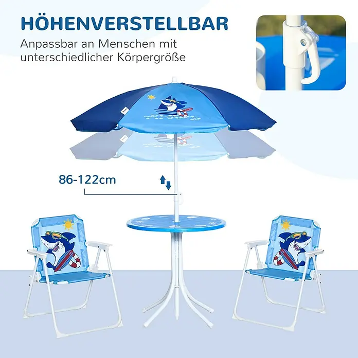 Outsunny Kinder-Gartentisch - Blau
