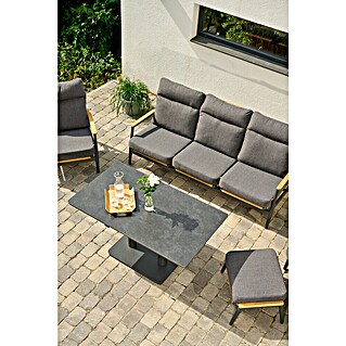 Siena Garden Roma Garten-Loungetisch (L x B x H: 140 x 80 x 72 cm, Grau, Aluminium)