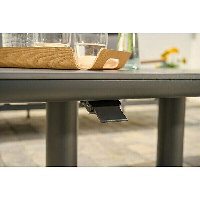 Siena Garden Roma Garten-Loungetisch (L x B x H: 140 x 80 x 72 cm, Grau, Aluminium) | BAUHAUS