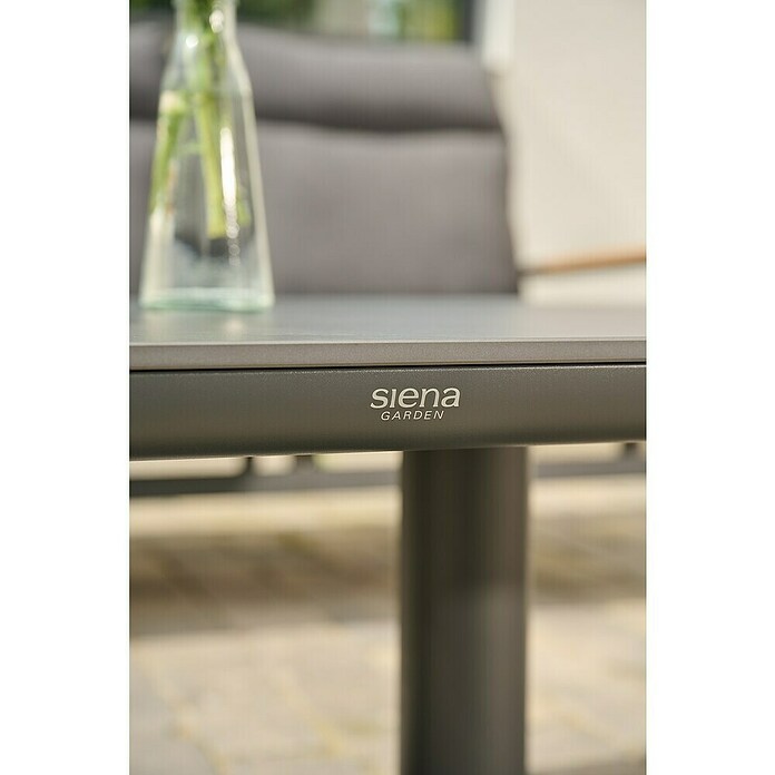 Siena Garden Roma Garten-Loungetisch (L x B x H: 140 x 80 x 72 cm, Grau, Aluminium) | BAUHAUS
