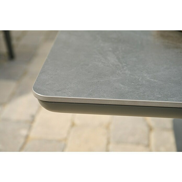 Siena Garden Roma Garten-Loungetisch (L x B x H: 140 x 80 x 72 cm, Grau, Aluminium) | BAUHAUS