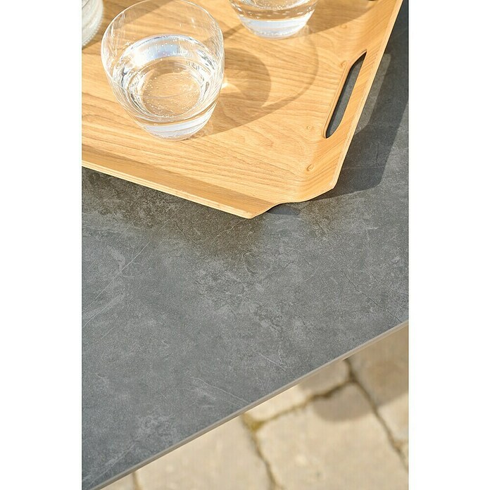 Siena Garden Roma Garten-Loungetisch (L x B x H: 140 x 80 x 72 cm, Grau, Aluminium) | BAUHAUS