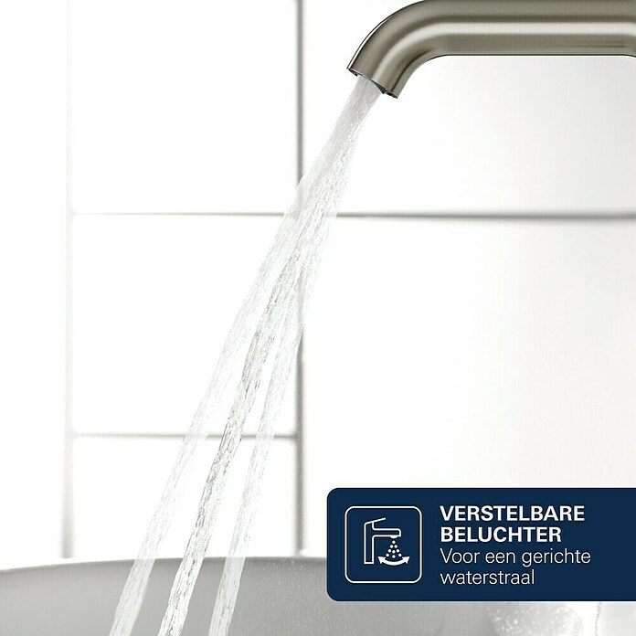 Grohe Essence New Wastafelkraan (Supersteel, Glanzend)