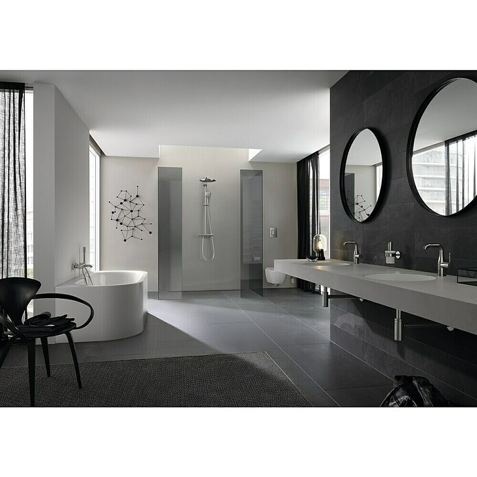 Grohe Essence New Waschtischarmatur (Mit Zugstange, Supersteel, Glänzend)