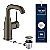 Grohe Essence New Waschtischarmatur (Mit Zugstange, Hard Graphite, Matt)