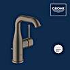 Grohe Essence New Waschtischarmatur (Mit Zugstange, Hard Graphite, Matt)