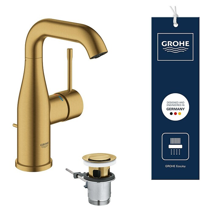 Grohe Essence New Waschtischarmatur (Mit Zugstange, Cool Sunrise, Matt)