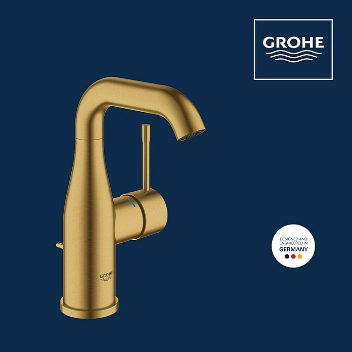 Grohe Essence New Waschtischarmatur (Mit Zugstange, Cool Sunrise, Matt)