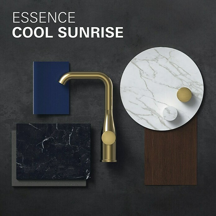 Grohe Essence New Waschtischarmatur (Mit Zugstange, Cool Sunrise, Matt)
